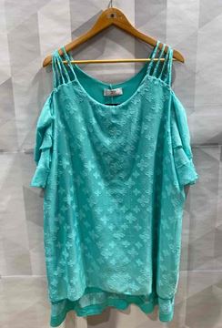 Immagine di PLUS SIZE CHIFFON SHORT SLEEVE TUNIC